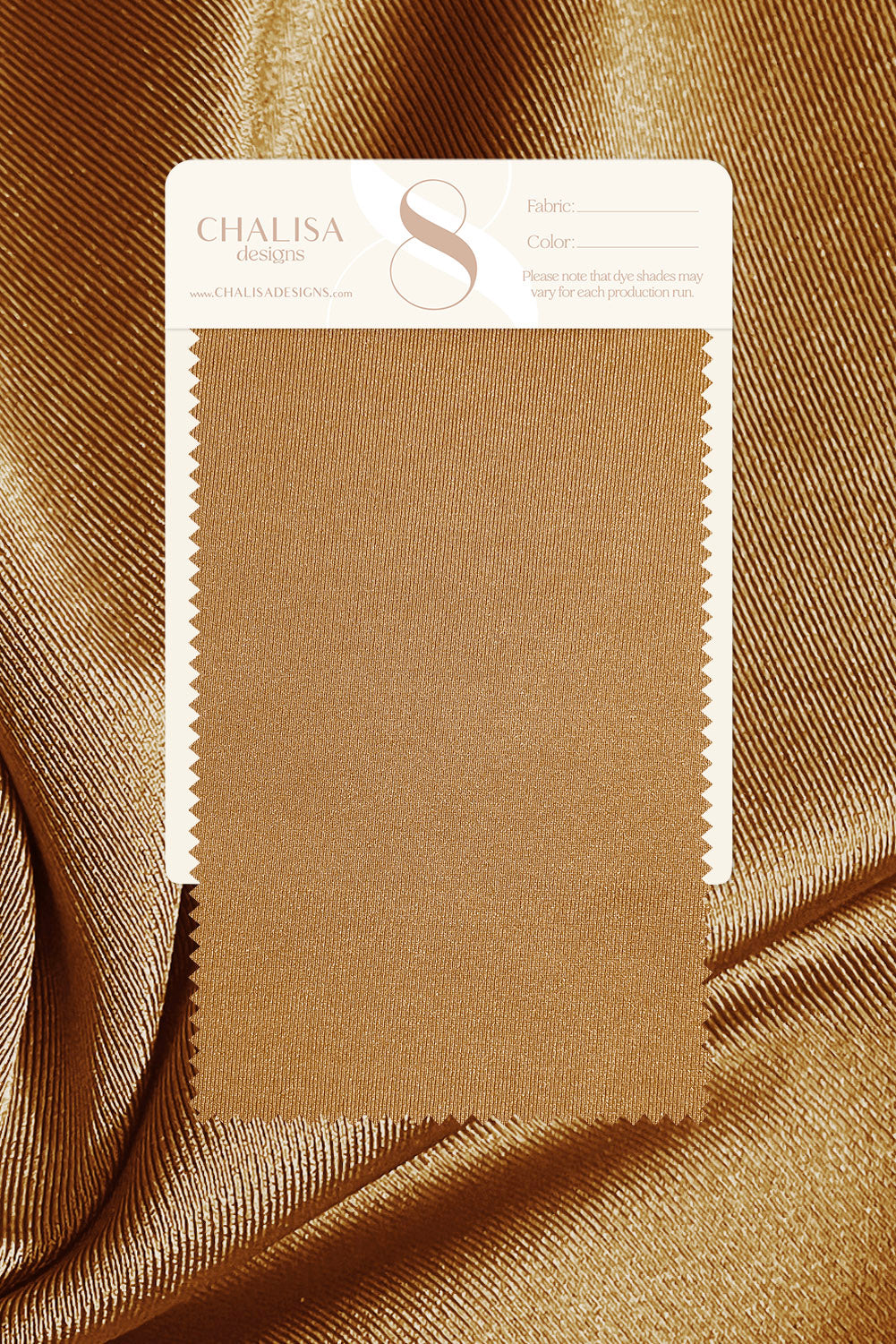 Gold spandex fabric swatch