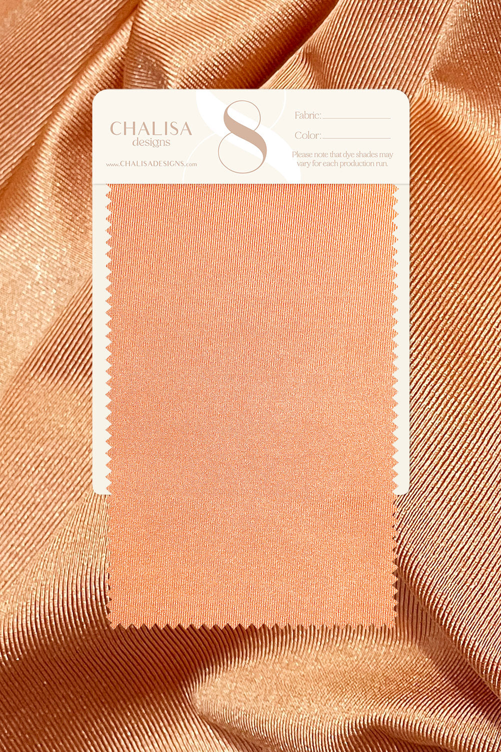 Rose gold spandex fabric swatch